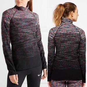 Nike Pro Hyperwarm Multicolor Turtleneck Thumbhole Top Size Small